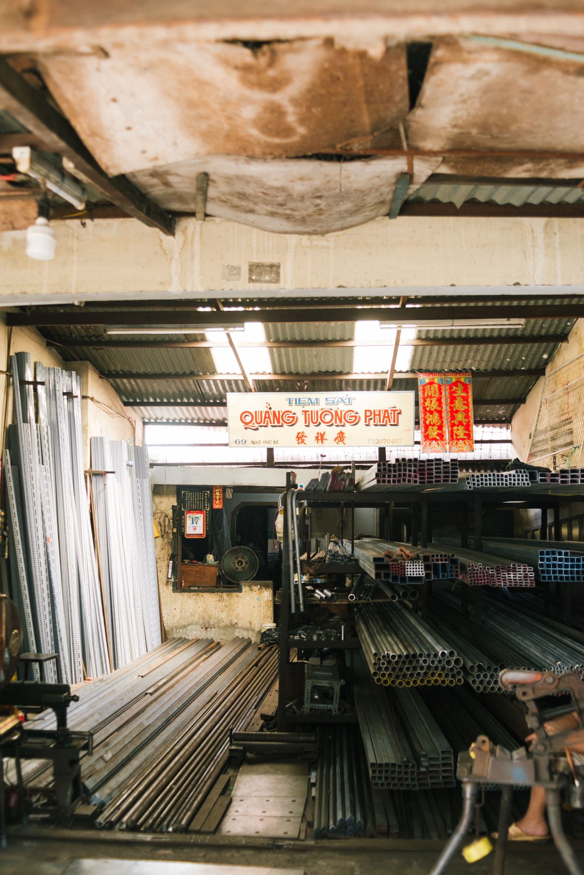 Structural steel members organized for production